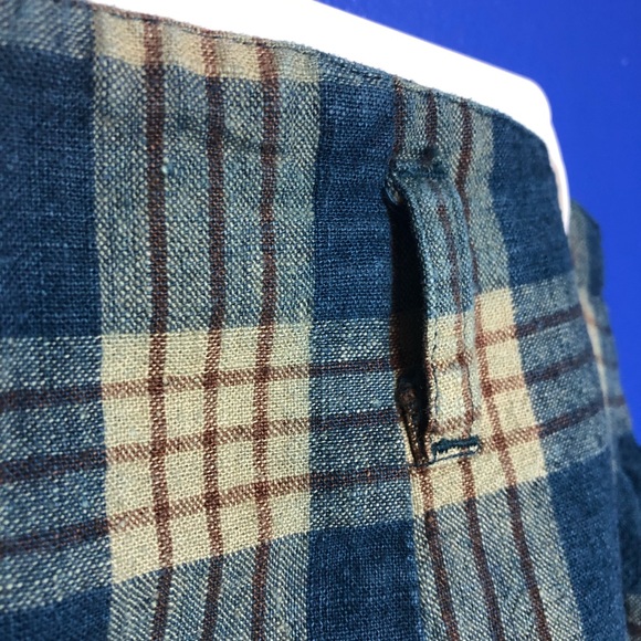 Special 70’s Vintage Plaid Skirt, Size 7/8, Blue Tan and Brown - Picture 2 of 9